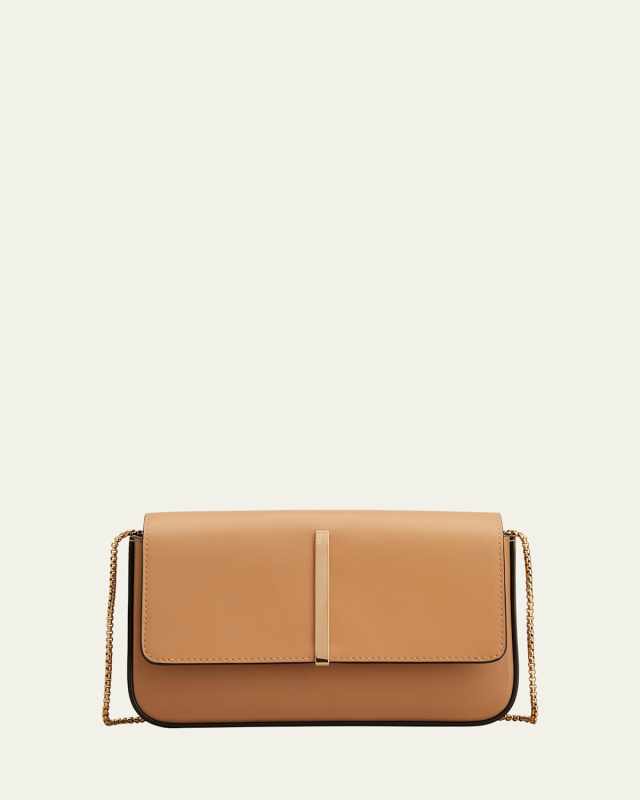 Mini Metal Bar Leather Shoulder Bag